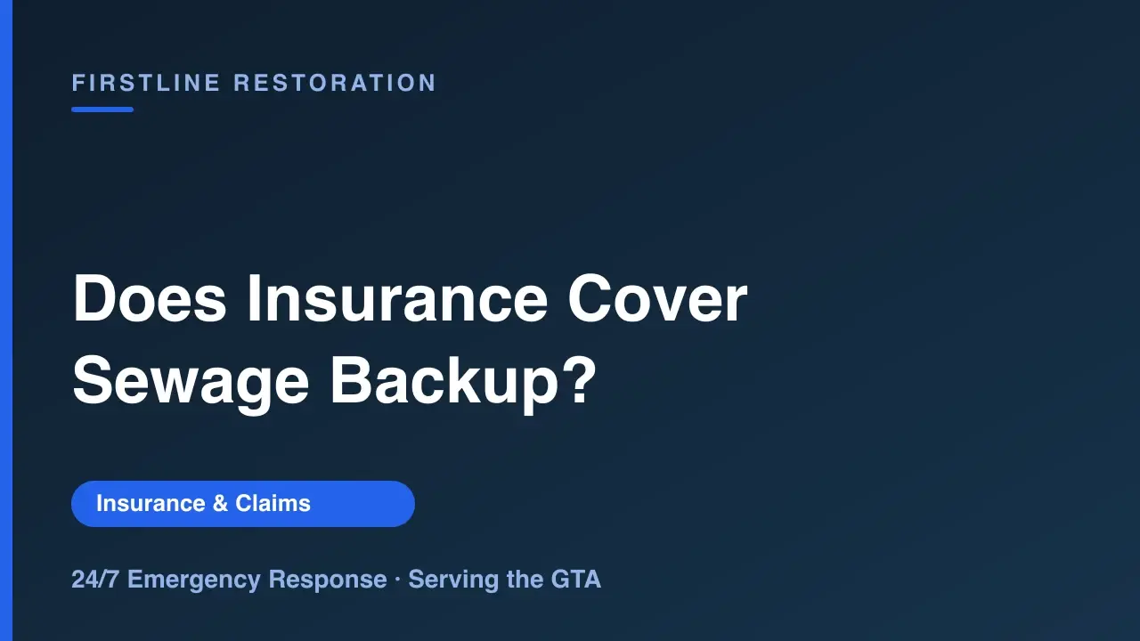 Does Home Insurance Cover Sewage Backup in Ontario?, Firstline restoration guidance for the GTA