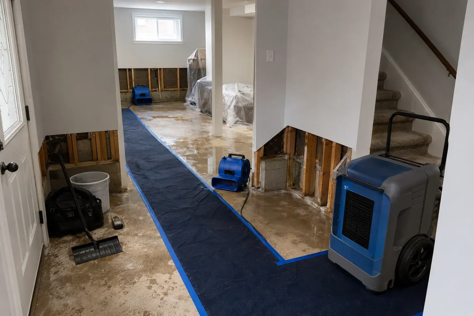 Basement Flood Restoration Maple damage documentation and insurance claim support