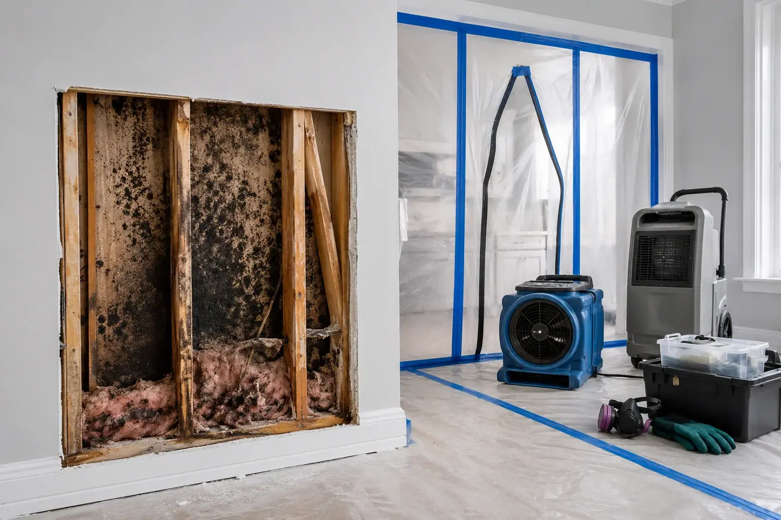 black mold removal service planning and restoration scope review