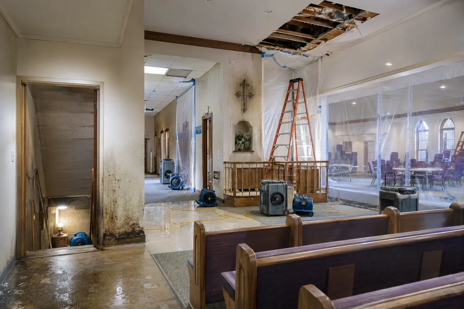 Church restoration and reconstruction project planning