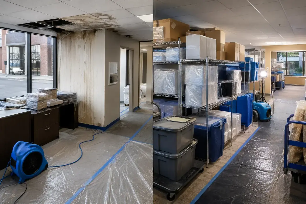 Commercial Contents Pack-Out and Storage Maple repairs and reconstruction