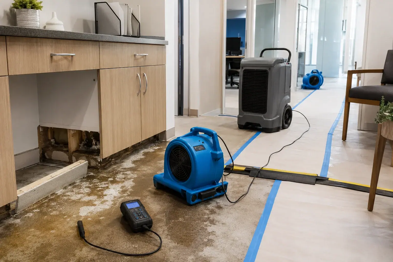 Commercial Sewage Backup Restoration Maple restoration equipment and project planning