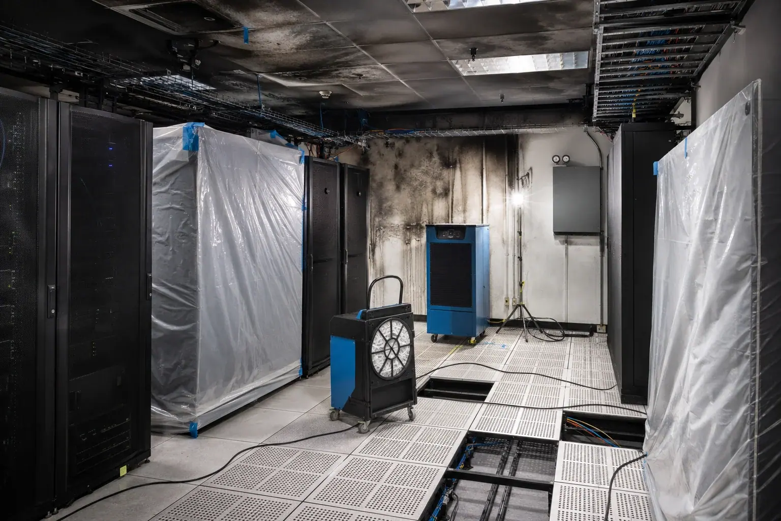Data Center Restoration Maple inspection and documentation