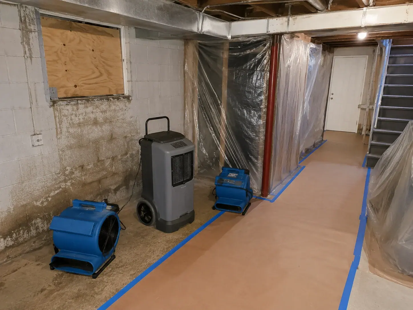Mold asbestos and specialty remediation containment setup