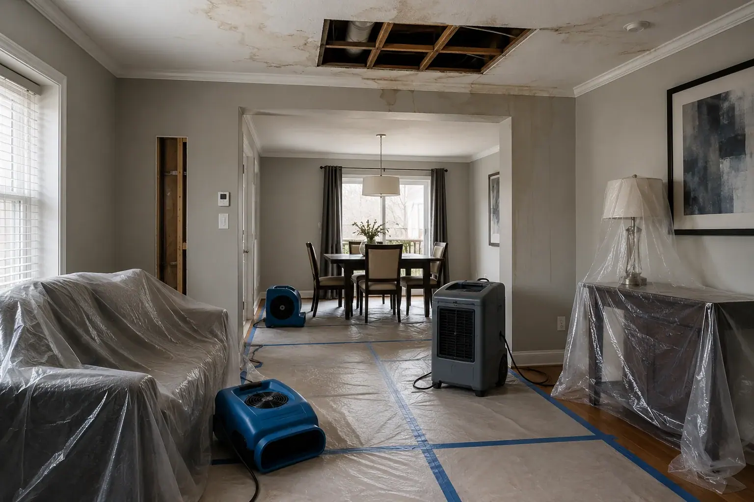 Sewage Backup Restoration Maple damage documentation and insurance claim support