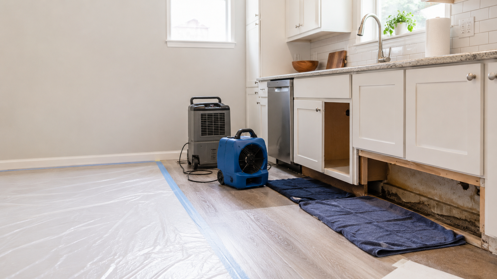 water damage restoration inspection and documentation setup